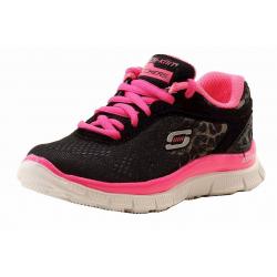 Skechers Girl's Skech Appeal Serengeti Fashion Memory Foam Sneakers Shoes - Black - 11   Little Kid