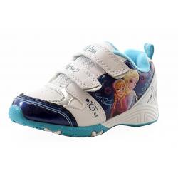Disney Frozen Toddler Girls White/Blue Fashion Light Up Sneakers Shoes - White - 10   Toddler