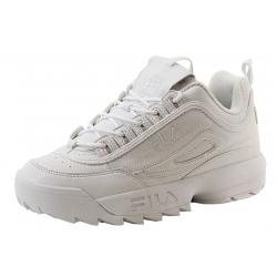 Fila Men's Disruptor II Athletic Walking Sneakers Shoes - White/Peacoat/Red - 8.5 D(M) US