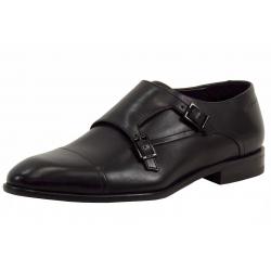 Hugo Boss Men's Dressapp Double Buckle Monk Strap Oxfords Dressy Shoes - Black - 11 D(M) US