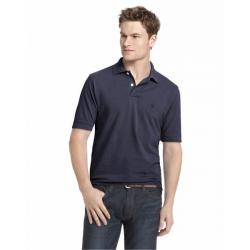 Izod Men's 100% Cotton Heritage Solid Polo Shirt - Midnight - Regular Fit