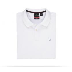 Victorinox Men's Short Sleeve VX Polo Shirt - White - Extra Large
