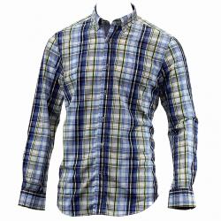 Nautica Men's Long Sleeve Heirloom Cotton Button Down Shirt - Blue - XX Large