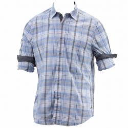 Nautica Men's Heirloom Plaid Long Sleeve Button Down Cotton Shirt - Blue - Large