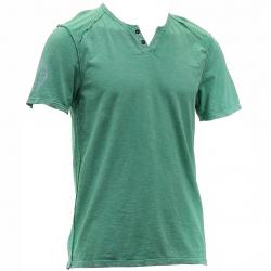 Buffalo By David Bitton Men's Narwayned Cotton 2 Button Henley T Shirt - Green - Medium