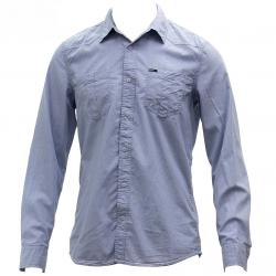 Buffalo Blue Men's Sanler Cotton Long Sleeve Button Down Striped Shirt - Blue - Small