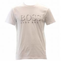 Hugo Boss Men's Cotton Logo Short Sleeve T Shirt - White - X Large
