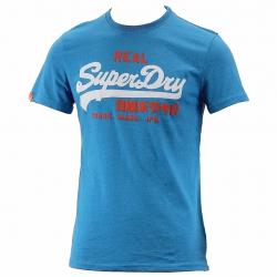 Superdry Men's Vintage Logo Duo Entry Short Sleeve T Shirt - Blue - X Large