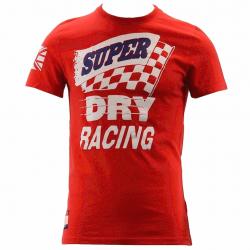 Superdry Men's Winning Streak Tin Tab Short Sleeve T Shirt - Red - Medium