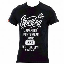Superdry Men's Comp Entry Tee Crew Neck Short Sleeve T Shirt - Black - XX Large