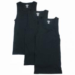 Calvin Klein Men's 3 Pc Cotton Classic Fit Basic Tank Top Shirt - Black - Large