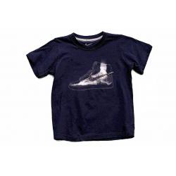 Nike Boy's Sneaker X Ray & Swoosh Logo Short Sleeve T Shirt - Blue - 6