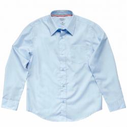 French Toast Boy's Long Sleeve Dress Uniform Button Up Shirt - Blue - 18 Husky