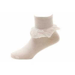 Stride Rite Infant/Toddler/Little Girl Eyelet Ruffle Fold Over Cut Socks - White - 5 6.5 Fits Shoe 3 7 Infant