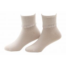 Stride Rite Toddler/Little/Big Girl 2 Pairs Glimmer Comfort Seam Fold Over Sock - White - 5 6.5 Fits Shoe 3 7 Infant