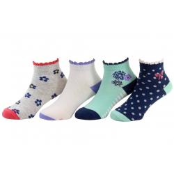 Stride Rite Toddler/Little/Big Girl's 4 Pairs Sweet Sonya Navy Socks - Blue - Sock Sz: 6 7.5 Fits Shoe 7 10 (Toddler)