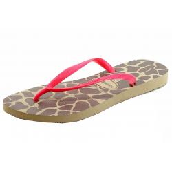 Havaianas Women's Slim Animals Fluo Fashion Flip Flops Sandals Shoes - Beige - 5/6