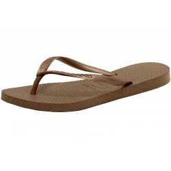 Havaianas Women's Slim Fashion Flip Flops Sandals Shoes - Gold - 9 B(M) US/10 B(M) US