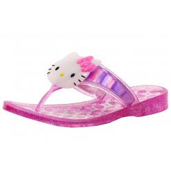 Hello Kitty Girl's HK Jellie Fashion Flip Flops Sandals Shoes - Pink - 12 M US Little Kid