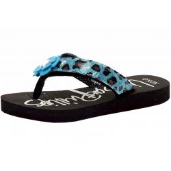 Lindsay Phillips Girl's Adriana SwitchFlops Fashion Flip Flops Sandals Shoes - Black - 1 M US Little Kid