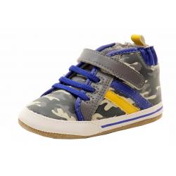 Robeez Mini Shoez Infant Boy's Outback Dave Fashion Sneakers Shoes - Grey - 3 Fits 6 9 Months