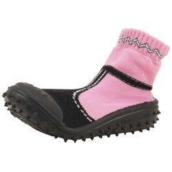 Skidders Infant Toddler Girl's Black/Pink T Strap Sneakers Shoes - Black - 8; Fits 24 Months
