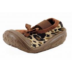 Skidders Infant Toddler Girl's Leopard Mary Janes SkidProof Shoes - Brown - 8; Fits 24 Months