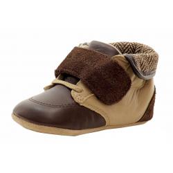 Robeez Mini Shoez Infant Boy's Harrison Fashion Boots Shoes - Brown - 4 Fits 9 12 Months