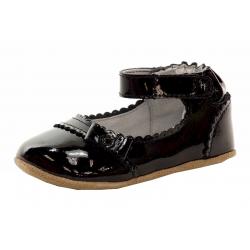 Robeez Mini Shoez Infant Girl's Catherine Fashion Mary Janes Shoes - Black - 12 18 Months