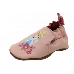 Robeez Disney Mini Shoez Infant Girl's Cinderella Fashion Leather Slip On Shoes - Pink - 12 18 Months Infant