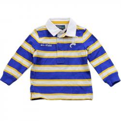 Polo Ralph Lauren Infant Boy's Striped Rugby Collar Polo Shirt - Blue - 18 Months