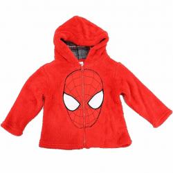 Marvel Spiderman Toddler Boy's Spiderman Mask Full Zip Velboa Hoodie - Red - 2T
