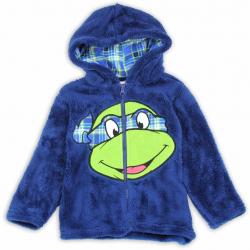 Nickelodeon Toddler Boys Teenage Mutant Ninja Turtles Leonardo Velboa Hoodie - Blue - 2T
