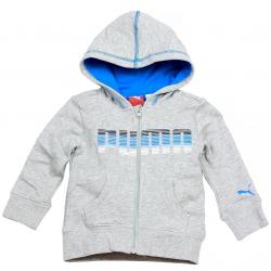 Puma Infant Toddler Boy's Slub Zip Hoodie Long Sleeve Sport Sweatshirt - Grey - 12 Months