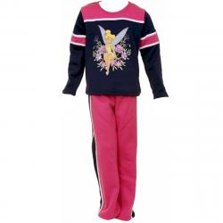Disney Fairies Tinkerbell Toddler 2 Piece Pink/Navy Fleece Shirt & Pant Set - Pink - 5T