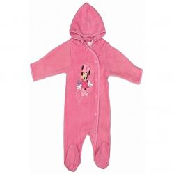 Disney Minnie Mouse Newborn Infant Girl's Pink Polar Fleece Bodysuit - Pink - 6 9 Months