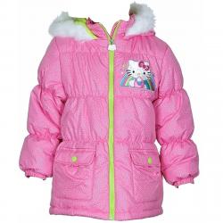 Hello Kitty Infant/Toddler Girl's HK036 Puffer Hooded Winter Jacket - Pink - 2T