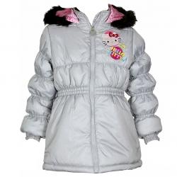 Hello Kitty Infant/Toddler Girl's HK031 Puffer Hooded Winter Jacket - Grey - 2T