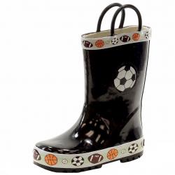 Joseph Allen Boy's Sports Fashion Rain Boots Shoes - Black - 7   Toddler