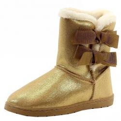 Rampage Girl's Beatrix Fashion Boots Shoes - Gold - 12   Little Kid