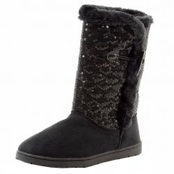 Rampage Girl's Tammie Fashion Boots Shoes - Black - 3   Little Kid