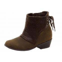 Jessica Simpson Girl's Leo Fashion Ankle Boots Shoes - Brown - 1 M US Little Kid