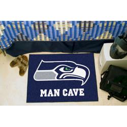 NFL Seattle Seahawks Floor Mat Rug - Blue - Man Cave Starter   19x30 Inch
