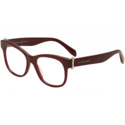 Alexander McQueen Women's Eyeglasses AM 0005O 0005/O Full Rim Optical Frame - Red - Lens 51 Bridge 18 Temple 140mm