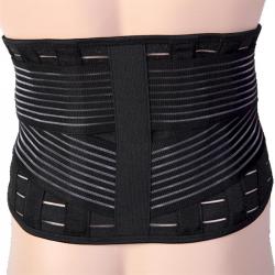 Incrediwear Therapeutic Fabric Low Back Brace - Black - Large (30 33 Waist)