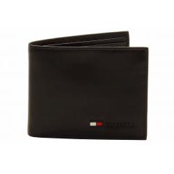 Tommy Hilfiger Men's Genuine Leather Coin Wallet - Black