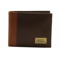 Tommy Hilfiger Men's Passcase Billfold Genuine Leather Bi Fold Wallet - Brown