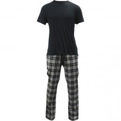 Ugg Men's Grant Pants & Short Sleeve Shirt Pajama Set - Black - X Large