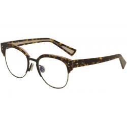 Christian Dior Women's Eyeglasses Exquiseo 2 Full Rim Titanium Optical Frame - Brown - Lens 50 Bridge 18 Temple 145mm