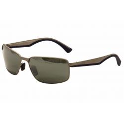 Maui Jim Backswing MJR709 02 MJ/R709 02 STG/BG Fashion Sunglasses - Satin Grey/Blue/Neutral Grey Flash - Lens 61 Bridge 17 Temple 130mm